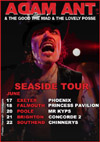 Adam Ant & The Good The Mad & The Lovely Posse + Krakatoa + Dressing For Pleasure - Seaside Tour - Live at Chinnerys, Southend-on-Sea, 22.06.11 - Tour Poster