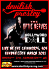 Devilish Presley + The Optic Nerves + Hollywood Doll - 13.03.11 - Poster by Dave S.F.