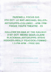 'Farewell Focus Youth Theatre' - 09.10.10 - Flyer
