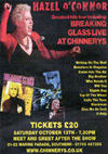 Hazel O'Connor + Tensheds - Live at Chinnerys, Southend-on-Sea, Essex - Saturday October 13th, 2012 - Newspaper Advert