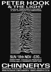 Peter Hook & The Light + Tiny Phillips - Live at Chinnerys, Southend-on-Sea, Essex - Sunday November 18th, 2012 - Poster