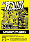 The Rezillos + Los Pepes - Live at The Square, Harlow, Essex - Saturday March 29th, 2014 - Poster