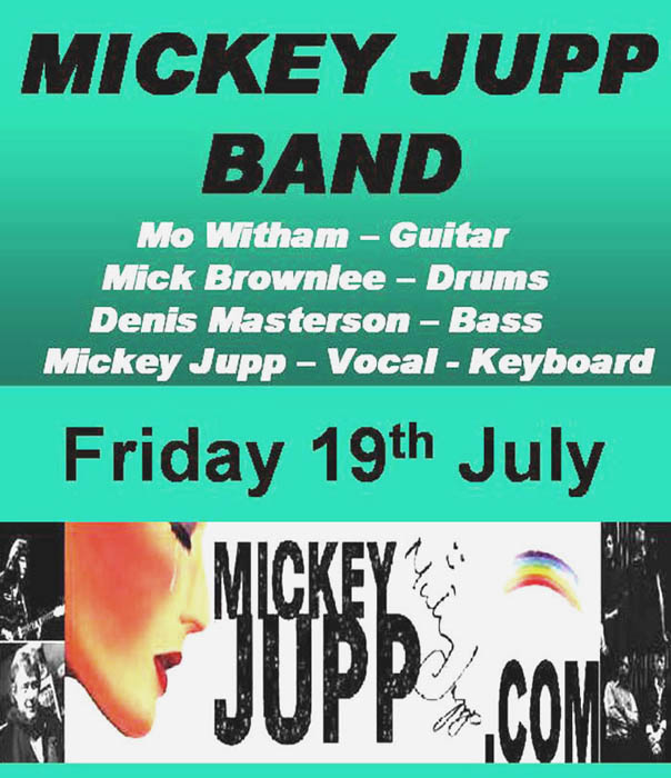 Mickey Jupp Band - Live at Club Riga, Friday July 19th, 2013 - Poster