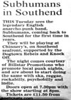 Subhumans + The Dogtown Rebels + Knock Off - Live at Chinnerys, Southend-on-Sea, Essex - Tuesday November 18th, 2014 - Evening Echo News Report
