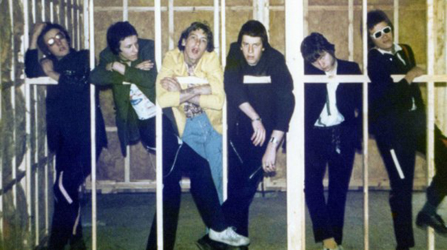 Chelmsford Punks - Stephen Baines, Terry Brown, Bobby How, Phil Morris, Victor Spain and Richard Knight, on the way to seeing The Buzzcocks, 1978