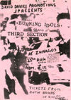 The Burning Idols + Third Section - Live at Zhivagos - 25.08.82 - Poster