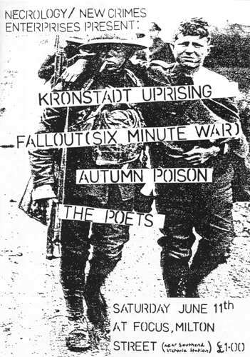 Kronstadt Uprising + Fallout (ex-Six Minute War) + Autumn Poison + The Poets - Live at The Focus Theatre - 11.06.83 - Poster