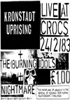 The Kronstadt Uprising + The Burning Idols + Nightmare - Live at Crocs 24.02.83 - Poster