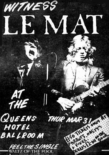 Le Mat - Live at The Queens Hotel Ballroom - 31.03.83 - Poster