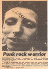 The Clash - White Riot '77 Tour - Newspaper Clipping featuring Ray Parkington
