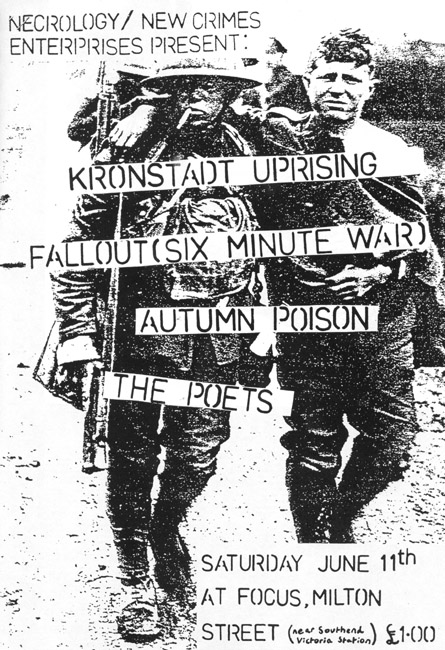 Kronstadt Uprising + Fallout + Autumn Poison + The Poets - Live at Focus Theatre - 11.06.83 - Poster