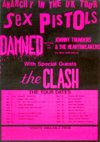 Anarchy in The UK Tour 1976 - The Sex Pistols, The Clash, The Damned and Johnny Thunders and The Heartbreakers - Colour Poster