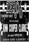 John Cooper Clarke + Puppets Prey - Live at The Zero 6 - 22.11.83 - Advert