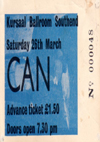  Can - Live at The Kursaal Ballroom - 26.03.77 - Ticket