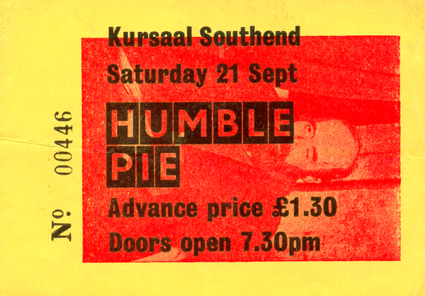 Humble Pie - Live at The Kursaal Ballroom - 21.09.74 - Ticket