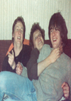 Andi Schurer with Mark Harvey and John Dee - New Years Day 1981 - The day of The Convicted's first ever practice