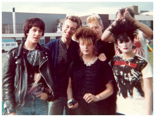 Michele and friends at Futurama Festival - 1982
