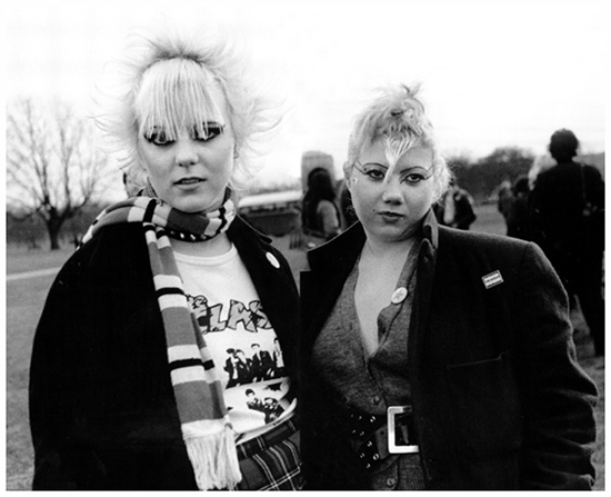Karen Williams and Angela Gleewood - Hyde Park - 1979 - Photograph Copyright Janette Beckman