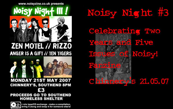 Noisy! Night Three - Celebrating Two Years and Five Issues of Noisy! Fanzine - 21.05.07 