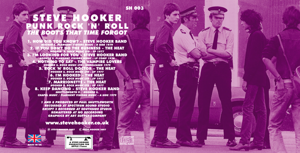 Steve Hooker - 'Punk Rock 'n' Roll - The Boots That Time Forgot' - CD