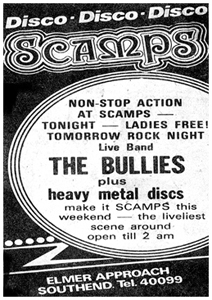 The Bullies - Live at Scamps - Press Advert