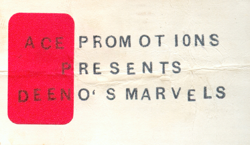 Ace Promotions - Deeno's Marvels Business Card