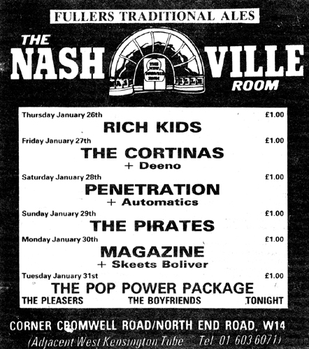 Deeno's Marvels - Live at The Nashville, London - Supporting The Cortinas - January 27th 1978 - Add