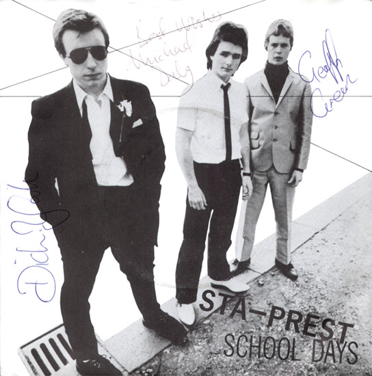 Sta-Prest - 'School Days' 7" Single - Autographed