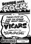 The Vicars - Live at Scamps, 18.10.79 - Poster