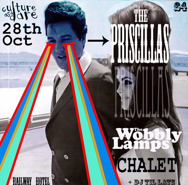 Culture As A Dare, Featuring Chalet, The Wobbly Lamps & The Priscillas - Live at The Railway Hotel, Southend-on-Sea, Friday October 28th, 2011 - Flyer