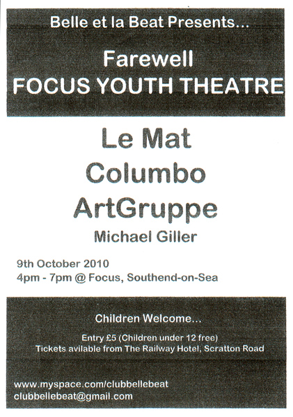 'Farewell Focus Youth Theatre' - 09.10.10 - Poster
