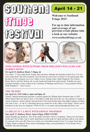 Southend Fringe Festival - April 14th - April 21st, 2011