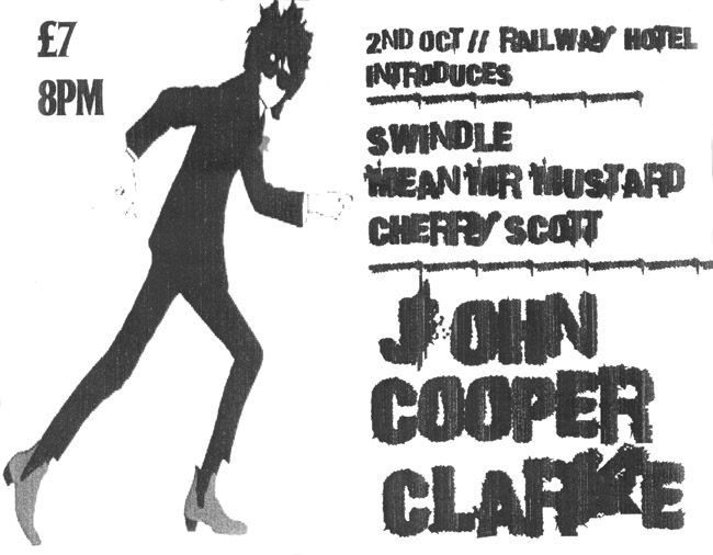 John Cooper Clarke - Live at The Railway Hotel - 02.10.10 - Ticket