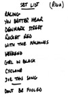 The Machines - Live at Club Riga - 13.04.08 - Set List