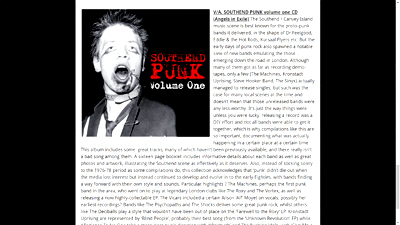Fear and Loathing - Review of Southend Punk Volume One by Andy P