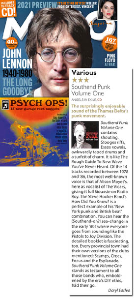 Mojo Magazine - Review of Southend Punk Volume One by Daryl Easlea
