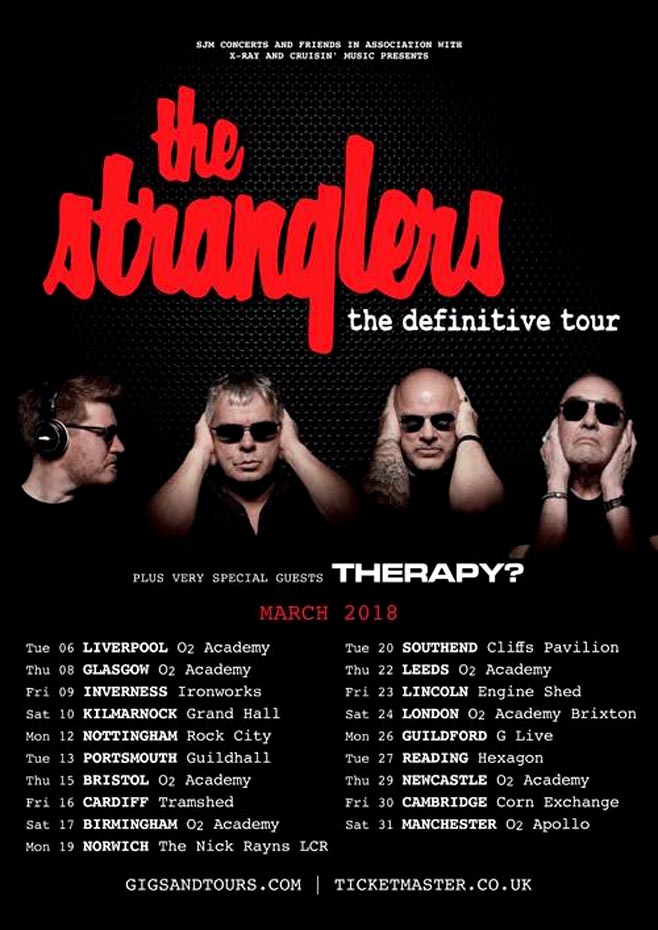 The Stranglers + Therapy? - Live at The Cliffs Pavilion, Southend-on-Sea, Essex - Tuesday March 20th, 2018 - Tour Advert