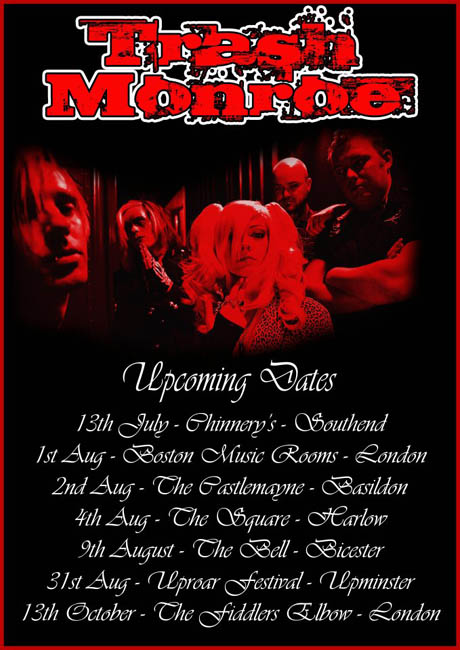 Trash Monroe - Live at Chinnerys, Southend-on-Sea, Essex - Friday, July 13th, 2012 - Poster #1