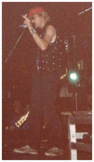 The Damned - Live at Crocs - 10.09.83 - Captain Sensible - Photograph by Dave Collins