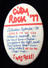 City Rock '77 - Badge