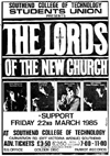 The Lords of The New Church - Live at The Southend College of Technology - 22.03.85 - Poster