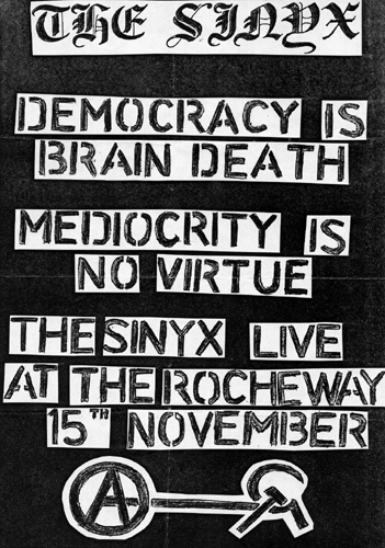 The Sinyx - Live at The Rocheway, Rochford - 15.11.85 - Poster