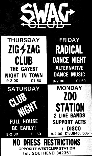 The Swag Club - 1985 - Press Advert