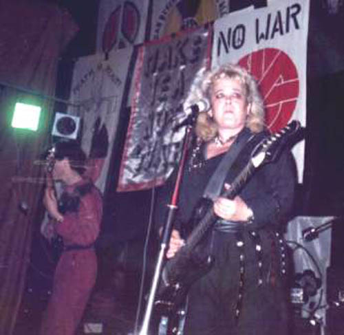 The Poison Girls live at The Zig Zag Squat gig, London, December 1982 - Photograph by Graham Burnett