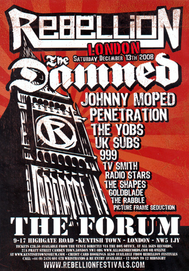 Rebellion London - Saturday December 13th, 2008