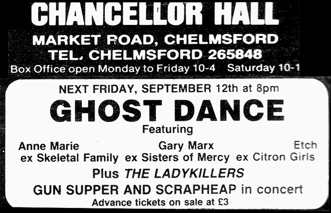 Ghost Dance - Live at The Chancellor Hall - Advert