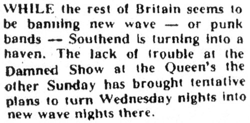 'Southend Punk Haven' - Evening Echo - 27.06.77