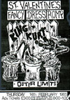 King Kurt + Outer Limits - Live At The Queens Hotel - 14.02.85 - Flyer