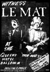 Le Mat - Live at The Queens Hotel, 31.03.83 - Poster