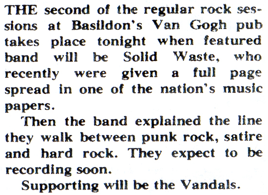 Evening Echo news clipping 1978